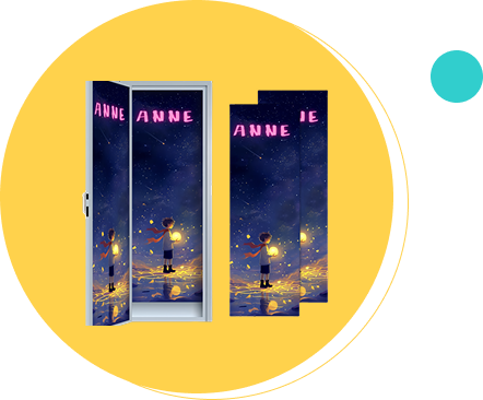 School Locker Magnetic Wallpaper 2 pcs